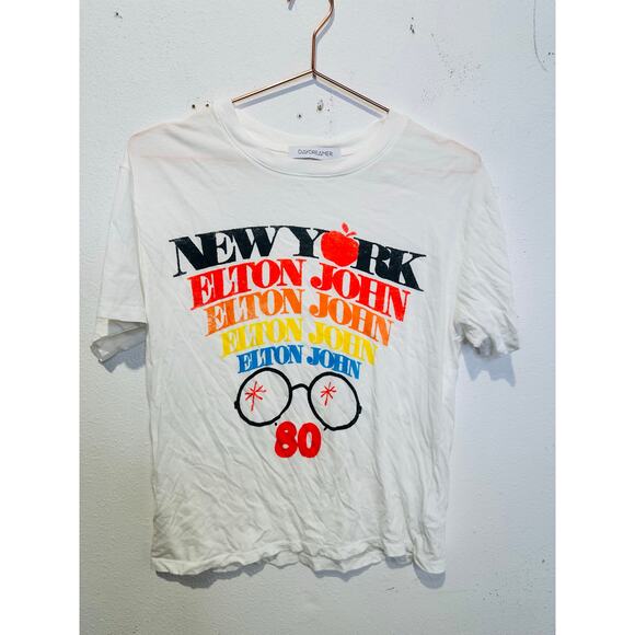 DAYDREAMER Elton John New York Boyfriend Tee size Extra Small Flawed - Picture 2 of 8